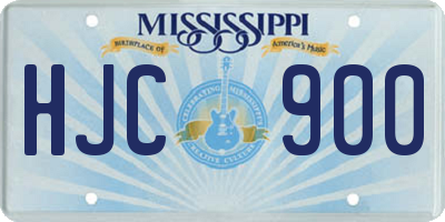 MS license plate HJC900