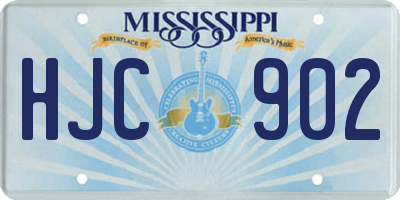 MS license plate HJC902