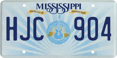 MS license plate HJC904