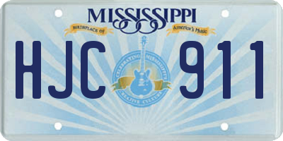 MS license plate HJC911