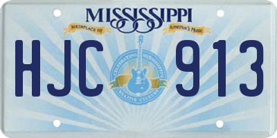 MS license plate HJC913