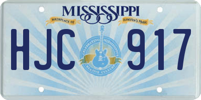 MS license plate HJC917