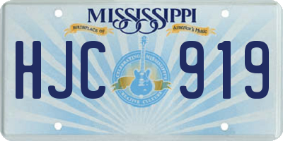 MS license plate HJC919