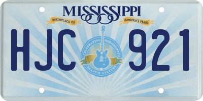 MS license plate HJC921