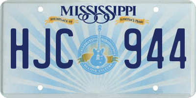 MS license plate HJC944