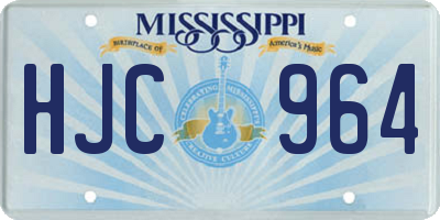 MS license plate HJC964