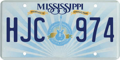MS license plate HJC974