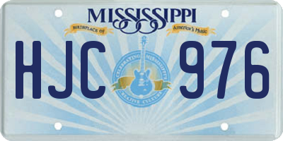 MS license plate HJC976