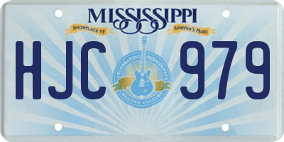 MS license plate HJC979