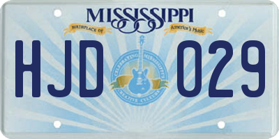 MS license plate HJD029