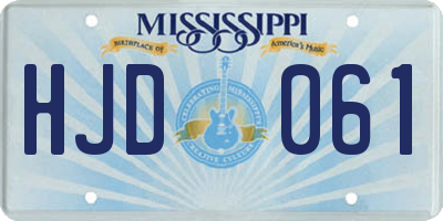 MS license plate HJD061