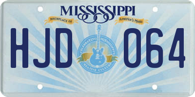 MS license plate HJD064