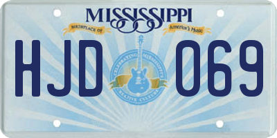 MS license plate HJD069