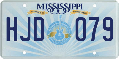 MS license plate HJD079