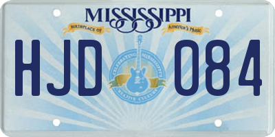 MS license plate HJD084