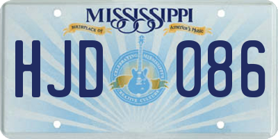 MS license plate HJD086