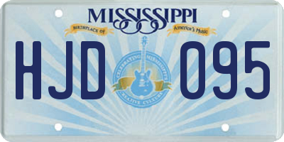 MS license plate HJD095