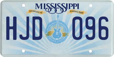 MS license plate HJD096