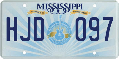MS license plate HJD097