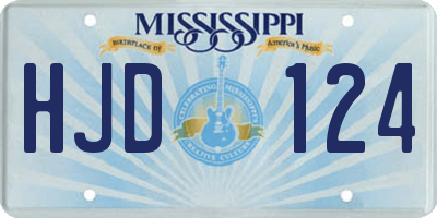 MS license plate HJD124