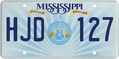 MS license plate HJD127