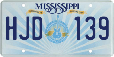 MS license plate HJD139