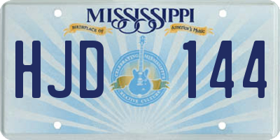 MS license plate HJD144