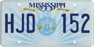 MS license plate HJD152