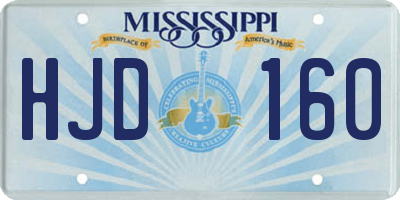 MS license plate HJD160
