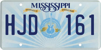 MS license plate HJD161