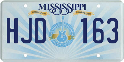 MS license plate HJD163