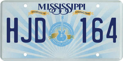 MS license plate HJD164