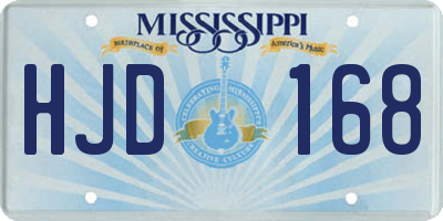 MS license plate HJD168