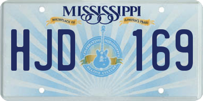 MS license plate HJD169