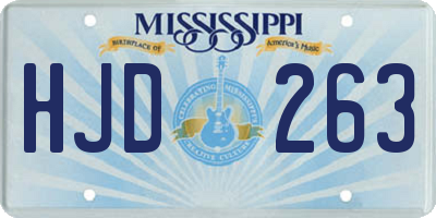MS license plate HJD263