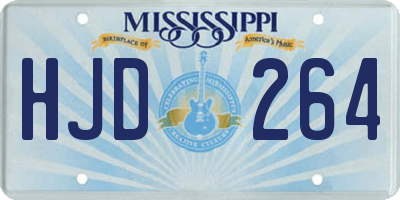 MS license plate HJD264