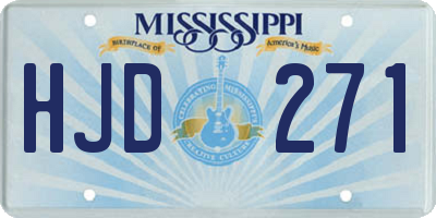 MS license plate HJD271