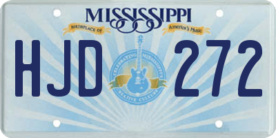 MS license plate HJD272