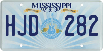 MS license plate HJD282