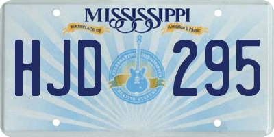 MS license plate HJD295