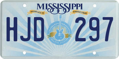 MS license plate HJD297