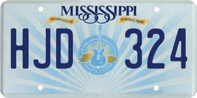 MS license plate HJD324