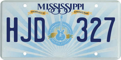 MS license plate HJD327