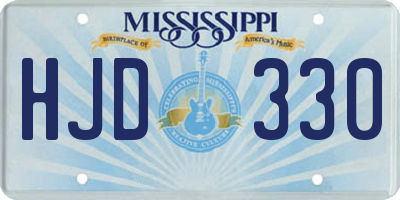 MS license plate HJD330