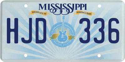 MS license plate HJD336