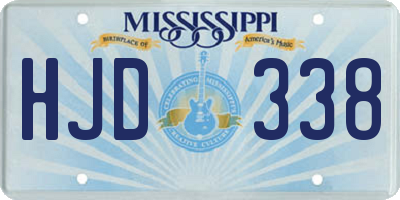 MS license plate HJD338