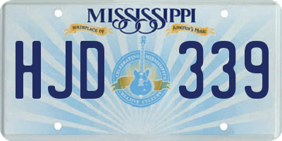 MS license plate HJD339