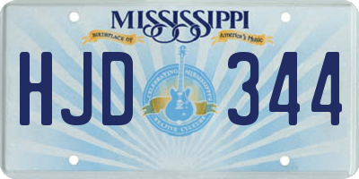 MS license plate HJD344