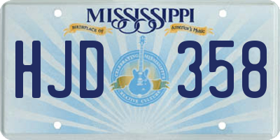 MS license plate HJD358