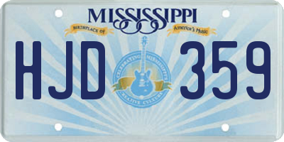 MS license plate HJD359